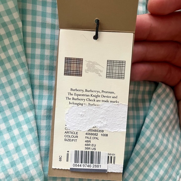 Burberry Serpentine Slim Fit Gingham Cotton Tailored Blazer NWT - Picture 11 of 13